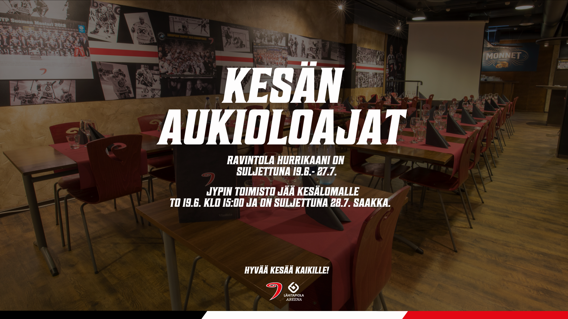 Ravintola Hurrikaanin ja JYP toimiston kesä